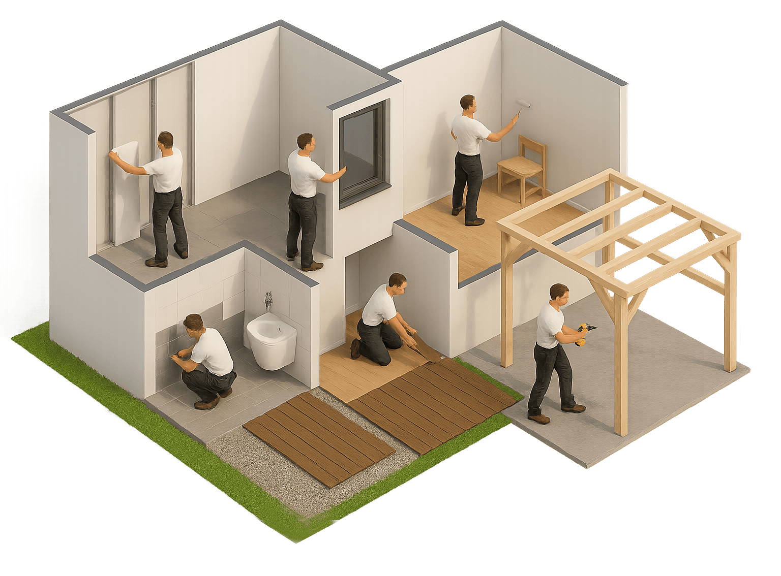 Titschler Leistungen im und am Haus – visuelle Übersicht